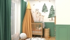 pokój dziecięcy z leśnymi dekoracjami