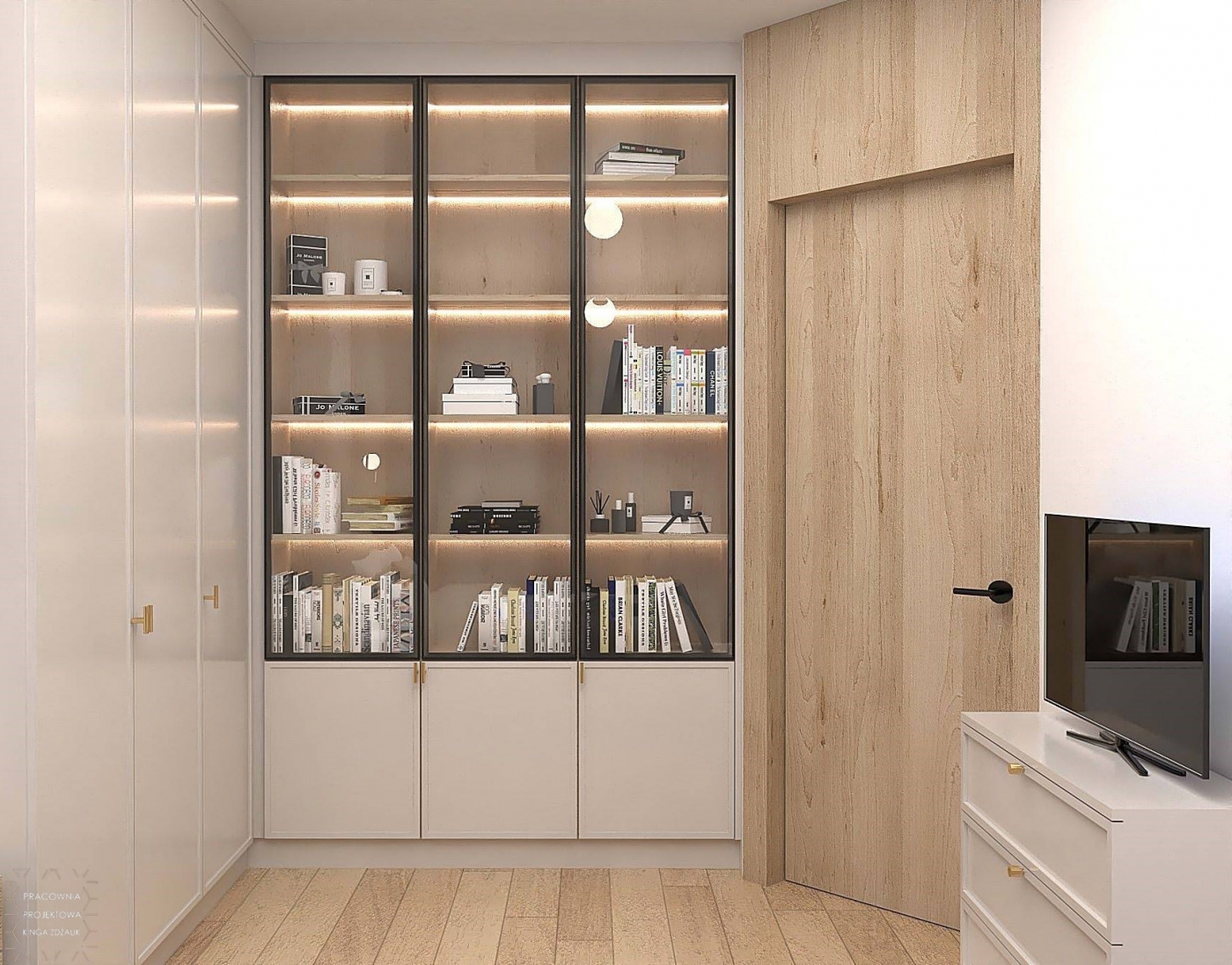 biblioteczka w sypialni